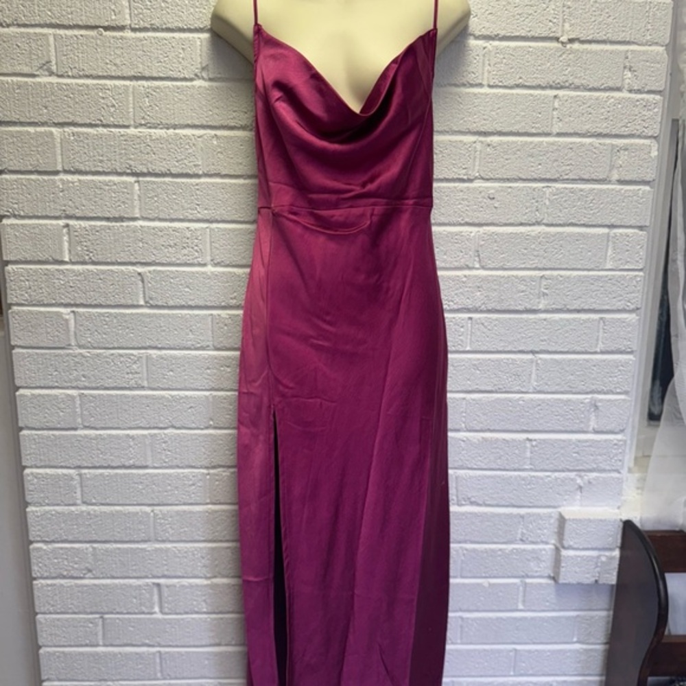 Lioness Magenta Purple Cowl Neck Slip Dress for Cocktail Prom Size 4